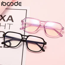 Iboode-gafas cuadradas de lujo para hombre y mujer, anteojos de gran tamaño, a la moda, con marco grande, transparentes, con espejo para ordenador 2024 - compra barato