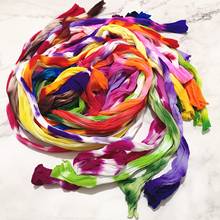 Medias extensibles Multicolor de 2,0 m, Material de medias de nailon con flores, accesorio hecho a mano, decoración de flores de nailon para boda, 5 uds. 2024 - compra barato