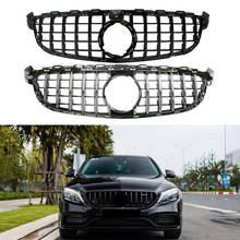 Front Bumper Racing Grill Billet Grille Cover For Mercedes-Benz W205 C-Class C63 AMG 2019 2020 2021 2024 - buy cheap