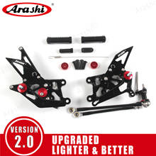 Arashi cbr600rr 2007-2008 piloto apoio para os pés para honda cbr 600 cbr600 rr 2007 2008 07 08 rearsets ajustáveis pé pegs traseiro resto 2024 - compre barato