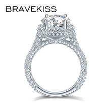 Bravekiss anel de casamento feminino oval claro, zircônia cúbica, conjunto de luxo, amor, noivado, presentes, joia, kpop, bur0578a 2024 - compre barato