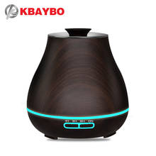 KBAYBO  Aroma Essential Oil Diffuser Ultrasonic Air Humidifier with Wood Grain electric LED Lights aroma diffuser for home 2024 - buy cheap