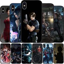 Resident evil2-funda de silicona negra 3D para iPhone, 12, XR, XS, Max, 5, 5S, SE 2020, 6, 6S, 7, 8 PLUS, X, 11Pro, Max, 11 2024 - compra barato
