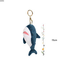 15cm Cute Simulation Shark Plush Key Chain Kids Pendant Toys Soft Cartoon Whale Stuffed Doll Backpack Keychain Bag Pendant Gift 2024 - buy cheap