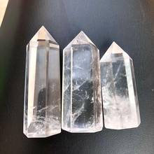 Ponto de varinha de cristal de quartzo pedras naturais minerales pedras preciosas cura reiki decoração para casa 2024 - compre barato