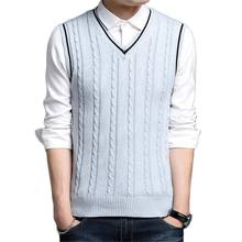 Suéter sem mangas hedging para homens, outono inverno, colete de alunos, tamanho grande 3xg, estilo escolar 2024 - compre barato