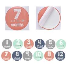 Novo bebê grávida fotografia mensal adesivos mês 1-12 marco adesivo 2024 - compre barato