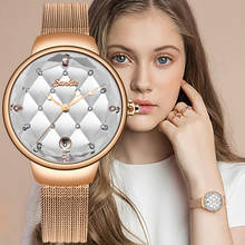 SUNKTA Women Watch Luxury Crystal Watch Women Waterproof Rose Gold Steel Strap Ladies WristWatches Top Brand Bracelet Clock+Box 2024 - buy cheap