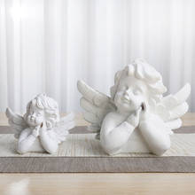 Ornamentos de resina de personagem de anjo para sala de estar, mesa, figuras, decoração de escritório, presentes de casamento 2024 - compre barato