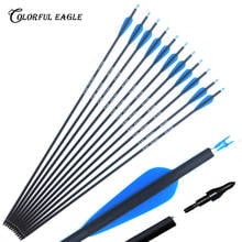 Carbon Arrow 28/30/31 Inch Spine 500 with Replaceable Arrowhead for Compound/Recurve Bow Archery Hunting 2024 - buy cheap