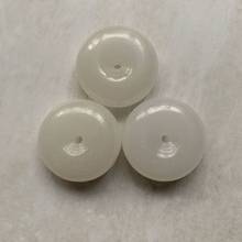 Natural White Jade Stone Pendant Round Healing Crystal Amulet Jade Stone Pendant Men Necklace Energy Collection Decor 2024 - buy cheap