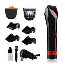 Máquina de cortar cabelo e barba elétrica, profissional, silenciosa, recarregável, para homens, barbeiro, salão de beleza 2024 - compre barato