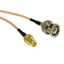 Novo jack rp-sma, conector macho com pino macho para bnc macho, conector rg316, cabo coaxial, rabo de porco 15cm, 6 polegadas para rádio baofeng, 1 peça 2024 - compre barato