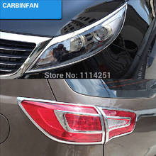 Embellecedor de cubierta trasera de faro delantero + luz cromada ABS, 4 unids/set para 2010 2011 2012 Kia Sportage r 2024 - compra barato