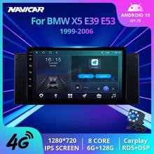 Radio con GPS para coche, reproductor multimedia con Android 10, 2 Din, DVD, unidad principal, para BMW E39, X5, E53, 1999-2006 2024 - compra barato
