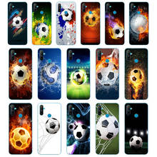 147SD   Fire Football Soccer Ball Soft Silicone Tpu Cover phone Case for OPPO A1K A5S A7 AX7 A5 A9 2020 Realme 3 Pro C3 Case 2024 - buy cheap