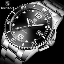 BENYAR-Reloj mecánico automático para Hombre, cronógrafo de acero inoxidable a la moda, resistente al agua, calendario perpetuo 2024 - compra barato