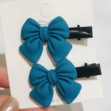 2Pcs/lot 4cm Fashion Women Hair Accessories For Girls Kids Candy Color Bow-knot Hair Clip Children Hairpins Barrettes Headdress 2024 - buy cheap