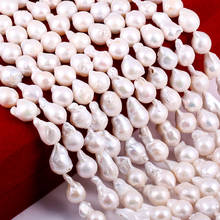 Contas de pérolas barrocas naturais, contas de pérola branca para fazer joias, colar, pulseira, brincos, tamanho 12x20mm 2024 - compre barato