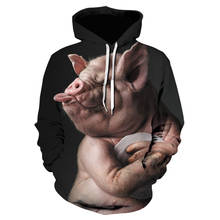 New small peep hooded men's/women's hooded pullover men's/women's animal pig 3D printed hooded Hoddie funny jerseys 2024 - buy cheap