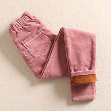 High Quality Winter Women's Pants Thick Corduroy Pants Plus Velvet Elastic Pants Elastic Waist Corduroy Pants Women's Trousers 2024 - buy cheap