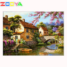 5D Painting Full Diamond Diamond Painting Landscape Small Bridge Cross Embroidery Mosaic Diamond Painting Home Decoration  Sp655 2024 - buy cheap