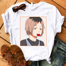 Camiseta de Anime japonés para mujer, camisa Vogue de Kenma Kozume de Nekoma, Haikyuu, Harajuku Kawaii, informal, Unisex 2024 - compra barato