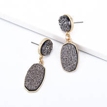 Vintage European Druzy Resin Earrings Drop Earrings For Women Jewelry Drop Shipping Wedding Gifts For Women Accessories Boho 2024 - buy cheap