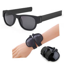 Fashionable Folding Sunglasses UV-Protect Outdoor Sun Glasses Slap Bracelet 2024 - buy cheap