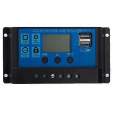 Charge Controller 12V 24V Solar Charge Controller Solar Panel Battery Regulator Dual USB LCD Display 2024 - buy cheap