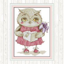 Owl Wall Home Decor Cross Stitch Kit Patterns Kits DIY Needlework Crafts 14CT 11CT Counted and Stamped Embroidery Needlework Set 2024 - buy cheap