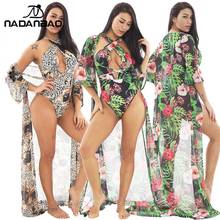 NADANBAO New Sexy Bikini Bohemian Split Swimsuit Fashion Print Strappy Swimming Wear Two-Piece Summer Hollow Beach Suit Bikini 2024 - buy cheap