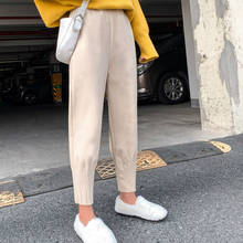 OCEANLOVE Korean Style 3 Colors Mujer Pantalones High Waist Vintage Ankle-length Autumn Women Pants Winter Thick Trousers 17632 2024 - buy cheap