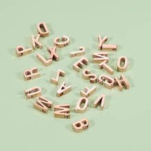 Fnixtar miçangas espelhadas de aço inoxidável 1.8mm, 26 letras do alfabeto em inglês com 26 emendas 2024 - compre barato