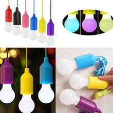 Creative Hanging Lamp Portable LED Pull Cord light Bulb Outdoor Garden Camping Lantern Battery Powered Colorful LED Night Light 2024 - buy cheap