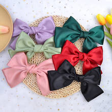 Fashion Ribbon Hairgrips Big Large Bow Hairpin For Women Girls Satin Trendy Ladies Hair Clip New Cute Barrette Hair Accessories 2024 - buy cheap