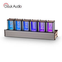 Douk Audio Modern RGB LED Tube Clock Assembled / DIY Kit Digital Alarm Clock Home Decoration Refer to Nixie Tube Era 2024 - buy cheap