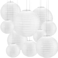 30 Pcs 4 inch-12 inch White Paper Lantern Chinese Lanterne Papier Lampion Wedding Party Halloween Christmas Event Hanging Decor 2024 - compre barato