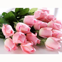 10 ⑤ упак. настоящий сенсорный латексный цветок розы искусственные шелковые цветы букет для дома Свадебные украшения подарок на день рождения 2024 - купить недорого