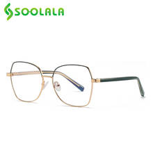 SOOLALA Big Square Oversized Anti Blue Light Reading Glasses Women Men Computer Eyeglasses Frame Presbyopic Magnifying Glasses 2024 - buy cheap