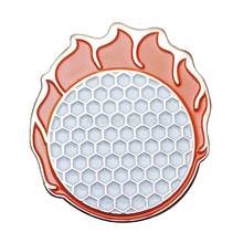 1pcs fire ball golf ball marker with magnetic cap clips for golfer alloy mark Lovely New orange hat mark wholesale 2024 - buy cheap