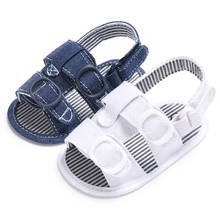 Простая детская обувь для новорожденных мальчиков; Цвет синий, белый; Мягкая парусиновая обувь для первых пешеходов; Обувь для малышей с пуговицами 2024 - купить недорого
