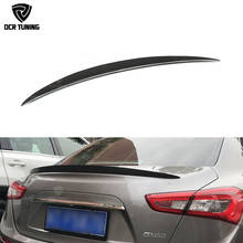 W Style Carbon Fiber Rear Trunk Spoiler Lips For Maserati Ghibli Carbon Spoiler wing 2014 - UP 2024 - buy cheap
