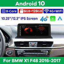 Radio con GPS para coche, reproductor Multimedia con Android 10, 10,25 pulgadas/12,3 pulgadas, 8 núcleos, 6 GB + 128 GB, para BMW X1, F48, 2016, 2017, Unidad Principal estéreo, CarPlay, vídeo 2024 - compra barato