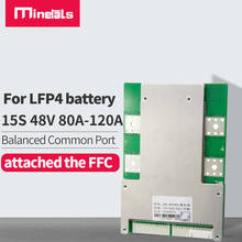 Минералы 15s bms 3,2 V 48v LifePo4 48V 60A 80A 100A 120A PCM Защита температуры с сбалансированным литиевым модулем батареи bms 2024 - купить недорого