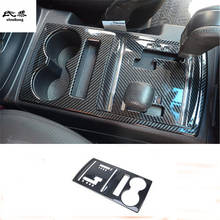 1lot ABS carbon fiber grain Central control gear panel decoration cover for 2012-2018 Mitsubishi Pajero V97 V93 2024 - buy cheap