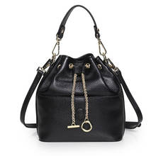 Famous design Bucket purse Mini Fashion Handle Shoulder Bag the First Layer Leather Women Crossbody Bucket Bag female handbag 2024 - buy cheap