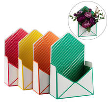 Creative Envelope Shaped Flower Packaging Box Polka Dot Stripe Printed Bouquet Wrapping Paper Box Wedding Gift Packing Supplies 2024 - buy cheap