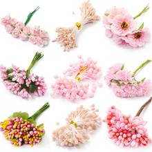Romantic Pink Color Artical Flower Series Rose Stamen Multicolors For Cake Decoration/Crafts/Nylon Flower DIY Gift Accessories 2024 - buy cheap