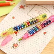20 pçs colorido 20 cores não-tóxico conjunto de lápis de tinta a óleo caneta para crianças estudantes desenho caneta arte pintura material escolar presente 2024 - compre barato